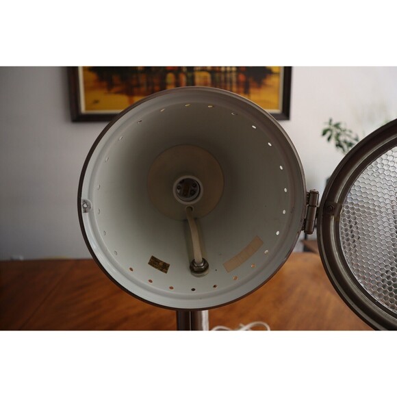VTG Table Flood Stage Spot Light Lamp Adj Industrial Bullet Tilting Porthole Sil - Picture 13 of 16